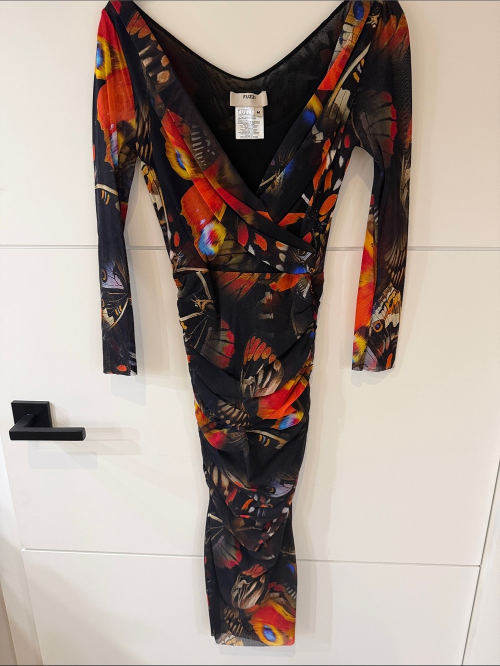 Fuzzi Print Wrap-Style Dress
